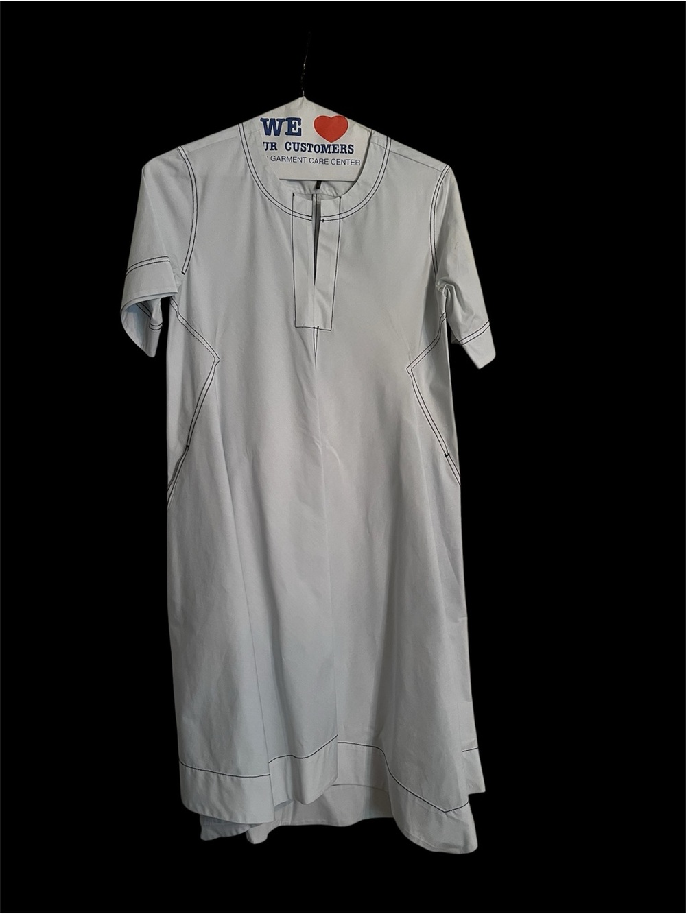 Donna Karen Women's White Short-Sleeve Shift Dress